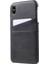 Çift Kart Yuvaları Pu Deri Kaplı Pc Sert Kapak Apple iPhone Xs Max-Black (Yurt Dışından) 3