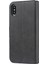 Apple iPhone X/xs Için Düz Renkli Deri Deri Cüzdan Cep Telefonu Kabuk Black (Yurt Dışından) 2
