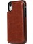 Crazy Horse Deri Kaplamalı Tpu Kart Yuvası ve Kickstand ile Apple iPhone Xr-Brown (Yurt Dışından) 2