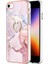 Apple iPhone 7/8 Halka Kickstand Tasarım Mermer Desen Kılıfı Elektraplama Çerçevesi Telefon Kapak Golü Altın (Yurt Dışından) 1