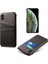 Apple iPhone Xs Max-Black Için Çift Kart Yuvaları Pu Deri Kaplı Pc Kılıfı (Yurt Dışından) 1