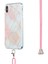 Apple iPhone Xs Için Max Telefon Kılıfı Esnek Elektrokaplatma Tpu Telefon Kapağı+Kiracı 2.0mm Imd Ekleme Mermer Desen Sıkılmayan Kasa Pembe/beyaz (Yurt Dışından) 4