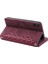 Apple iPhone Xs Için Maksimum Telefon Kılıfı Deri Kılıf, Rhombus Doku Doku Fermuar Cep Telefonu Kapak Stand Cüzdan-Wine Red (Yurt Dışından) 4