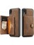 Apple iPhone Xr Manyetik Absorpsiyon Deri Kaplamalı Tpu Kapağı Kickstand Cüzdan-Brown (Yurt Dışından) 1
