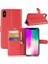 Apple iPhone Xr Folio Için Flip Litchi Doku Deri Cüzdan Standı Cep Telefonu Kapağı Kabuk Kırmızısı (Yurt Dışından) 1
