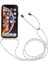 Apple iPhone Xr Için Geri Kılıf, Bırak Koruması Clear Tpu+Akrilik Telefon Kapağı Lanyard-White ile (Yurt Dışından) 2