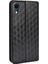 Apple iPhone Xr 3D Rhombus Için Baskı Tasarımı Otomatik Emici Deri Kapak Damla Geçirmez Telefon Standı Caseblack (Yurt Dışından) 3