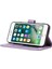 Damla Geçirmez R61 Doku Dikiş Pu Deri Deri Cüzdan Mobil Kapak Kabuğu Apple iPhone Se-Purple (Yurt Dışından) 4