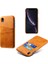 Apple iPhone Xr-Orange Için Çift Kart Yuvaları Pu Deri Kaplı Pc Kılıfı (Yurt Dışından) 1