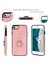 Apple iPhone 7/8 Retro Pu Deri Kaplamalı Tpu Ring Kickstand Telefon Kılıf Kart Tutucu Geri Kapak Pembe (Yurt Dışından) 4