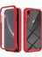 Apple iPhone Xr Için 3'ü 1 Arada Karaklama Anti Telefon Kılıfı Sabit Pc+Yumuşak Tpu Damla Damla Geçirmez Cep Telefonu Hibrit Kapak Pet Screen Koruyucu-Kırmızı (Yurt Dışından) 1