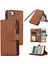 Apple iPhone 7/8 Baskılı Telefon Kılıfı 9 Kart Yuvaları Deri Cüzdan Stand Kapağı Fermuarı Pocket-Brown (Yurt Dışından) 1