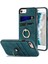 Apple iPhone 7/8 Retro Pu Deri Kaplamalı Tpu Ring Kickstand Telefon Kılıf Kart Tutucu Geri Kapak Yeşilleri (Yurt Dışından) 1