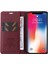 Apple iPhone X/xs Için Telefon Kılıfı Tam Koruma Telefon Cüzdan Kapağı Manyetik Otomatik Absorbed Pu Deri Flip Telefon Kılıfı Stand-Wine Kırmızı (Yurt Dışından) 4
