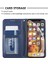 Geometrik Desen Deri Kart Sahibi Telefon Kasası, Apple iPhone X/xs-Mavi Standı (Yurt Dışından) 4