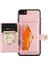 Apple iPhone 7/8 Söndürülebilir 2'si Deri Kaplamalı Tpu Telefon Kılıfı Cüzdan Kickstand-Rose Altın (Yurt Dışından) 2