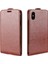 Crazy Horse Derisi Pu Deri Dikey Flip Case Apple iPhone X/xs-Brown Için (Yurt Dışından) 4