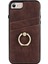 Apple iPhone 7/8 Retro Pu Deri Kaplamalı Tpu Halka Kickstand Telefon Kılıf Kart Tutucu Geri Kapak Kılıfı (Yurt Dışından) 2