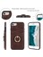 Apple iPhone 7/8 Retro Pu Deri Kaplamalı Tpu Halka Kickstand Telefon Kılıf Kart Tutucu Geri Kapak Kılıfı (Yurt Dışından) 4
