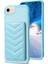 Apple iPhone 6/6s Kart Tutucu Için Kickstand Vaka Dalga Dikiş Dokusu Tpu+Pu Deri Telefon Kapak-Mavi (Yurt Dışından) 2