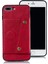 Pu Deri Kart Tutucu Apple Apple iPhone 8 Plus/7 Plus-Red Için Manyetik Telefon Kılıfı (Yurt Dışından) 1