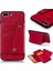 Pu Deri Kart Tutucu Apple Apple iPhone 8 Plus/7 Plus-Red Için Manyetik Telefon Kılıfı (Yurt Dışından) 2