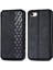 Moda Otomatik Emici Eşkenar Doku Pu Deri Cüzdan Stant Örtüsü Apple iPhone Se-Black (Yurt Dışından) 3