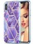 Imd Ekleme Mermer Desen Elektraplatma Apple iPhone X/xs-Dark Mor Için 2.0mm Tpu Koruyucu Kapak (Yurt Dışından) 1