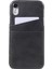 Çift Kart Yuvaları Tutucular Pu Deri Kaplamalı Pc Cep Telefonu Apple iPhone Xr-Black Için (Yurt Dışından) 2