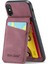 Apple iPhone Xs Max Pu Deri+Tpu Kapak Için Fierre Shann Kickstand Telefon Kılıfı Kart Tutucu-Red ile (Yurt Dışından) 2