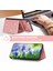 Apple iPhone 7/8kickstand Telefon Kasası Pu Derisi+Tpu Kart Tutucu-Pembe ile Tpu Işıltılı Toz Kapağı (Yurt Dışından) 3