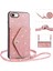 Apple iPhone 7/8kickstand Telefon Kasası Pu Derisi+Tpu Kart Tutucu-Pembe ile Tpu Işıltılı Toz Kapağı (Yurt Dışından) 4