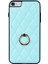 Apple iPhone Se Pu Deri+Tpu Koruyucu Kapak Için Baskılı Rhombus Izgara Desen Döndürme Yüzüğü Kickstand Telefon Case Sky Mavi (Yurt Dışından) 2