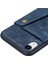 Apple iPhone Xr Kickstand Card Tutucu Pu Deri Kaplamalı Tpu Kılıfı [dahili Araç Manyetik Sayfası] Mavi (Yurt Dışından) 4