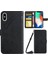 Apple iPhone X/xs Telefon Kılıfı Baskısı Kelebekler Çiçek Deseni Pu Deri Cüzdan Stand Telefon Kılıfı Omuz Kayışı Black (Yurt Dışından) 1