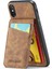 Fierre Shann Kickstand Telefon Kılıfı Apple iPhone Xs Max Pu Deri+Tpu Kart Tutucu-Kahverengi ile Kapak (Yurt Dışından) 2