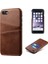Apple iPhone Se Pu Deri Kaplamalı Pc Kılıfı Ikili Kart Yuvaları-Brown (Yurt Dışından) 1