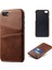 Apple iPhone Se Pu Deri Kaplamalı Pc Kılıfı Ikili Kart Yuvaları-Brown (Yurt Dışından) 2