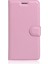 Litchi Tahıl Deri Cüzdan Kılıfı Folio Folio Apple iPhone Se 2nd Gen-Pink Için Koruyucu Kapak (Yurt Dışından) 2