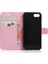 Litchi Tahıl Deri Cüzdan Kılıfı Folio Folio Apple iPhone Se 2nd Gen-Pink Için Koruyucu Kapak (Yurt Dışından) 4