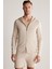 Slim Fit Kum Rengi Kapüşonlu Ince Hırka 5
