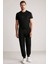 M Logolu Siyah Jogger Pantolon 4