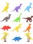 12 Parça Renkli Mini Dinozor Figür Seti 4-6 cm SKU683 1