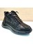 23K504-3 Erkek Deri Sneakers Siyah 1
