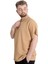 Mode Xl T-Shirt Polo Likralı Fermuarlı Yaka 21029 Bej 3