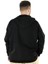 Büyük Beden Erkek Sweatshirt Zippered Recycle B20533 Siyah 4