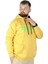 Büyük Beden Erkek Sweatshirt Kapşonlu Kanguru Revival 22545 Hardal 2