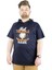 Mode Xl Büyük Beden Tshirt Kapşonlu Act Now 22128 Lacivert 3