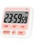 Dijital Mutfak Zamanlayıcısı, Açma/kapama Anahtarı, 12/24 Saat Saati ve Sessiz Zamanlayıcılar, Geniş LCD Ekran, Yüksek Sesli Alarm ve Güçlü Mıknatıs (Pembe) (Yurt Dışından) 1