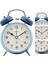 Ikiz Zil Çalar Saat, Retro Ikiz Zil Süper Yüksek Alarm Saati, Pille Çalışan, Ağır Uyuyanlar Için Süper Yüksek Sesli Alarm Saati, Arkadan Aydınlatmalı Başucu ile Pille Çalışan (Açık (Yurt Dışından) 3